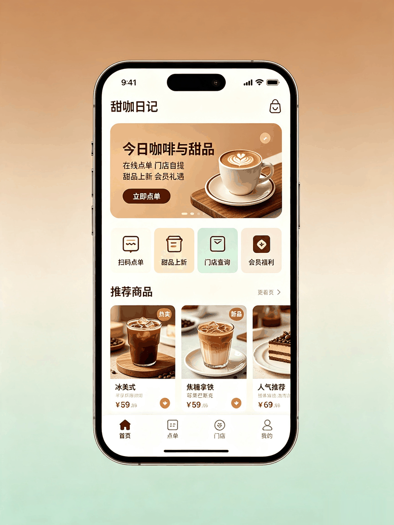 咖啡甜品门店小程序