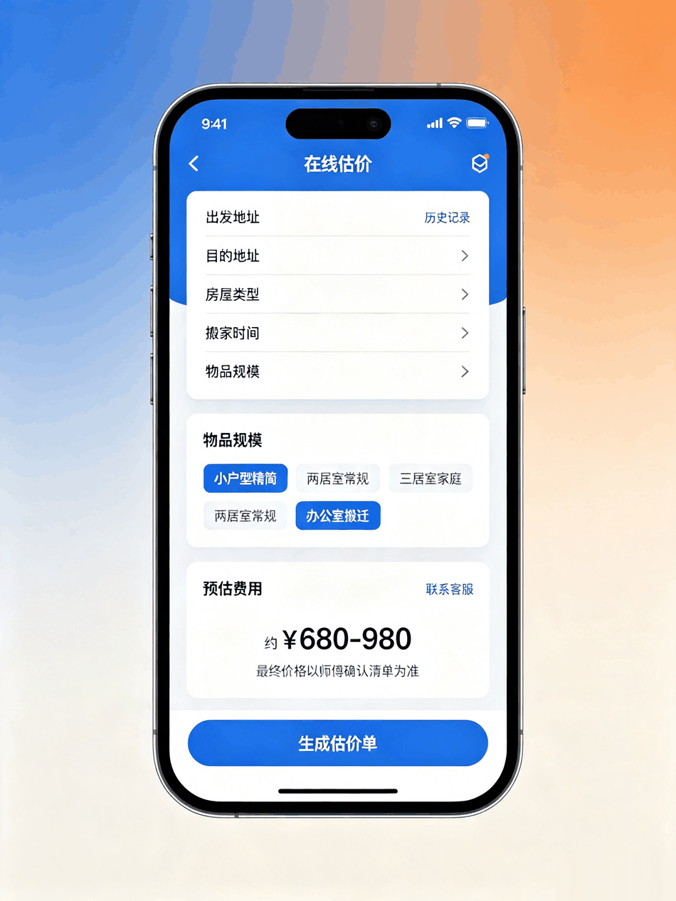 搬家服务小程序