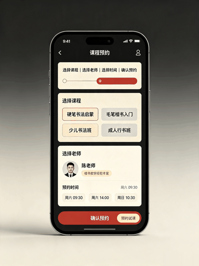 书法培训课外服务小程序