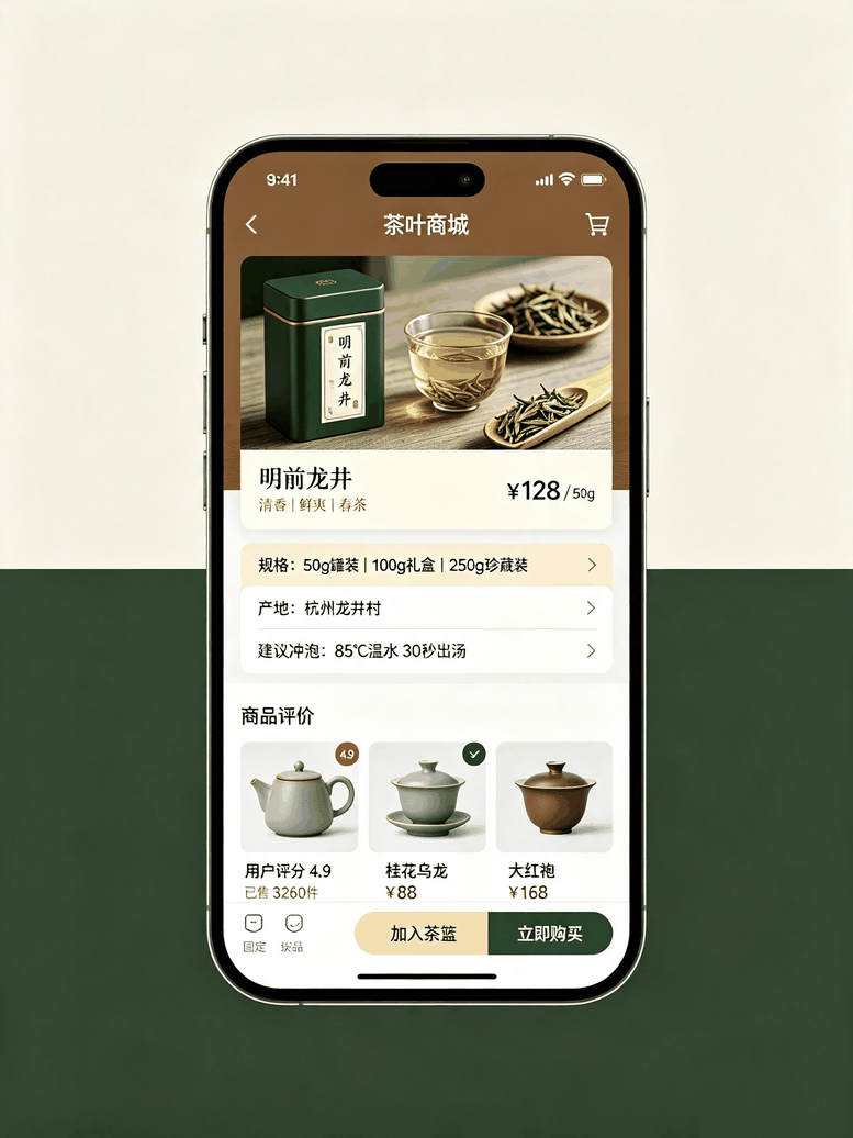 新中式茶馆茶饮零售品茶预约小程序